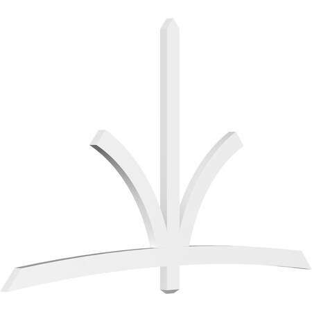 Ekena Millwork Davenport Architectural Grade PVC Gable Bracket, 96"W x 56"H x 2"D x 4"F, 14/12 Pitch GBP096X56X0204DAV00